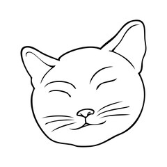 cat outline vector illustration