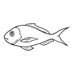 fish outline vector illustration