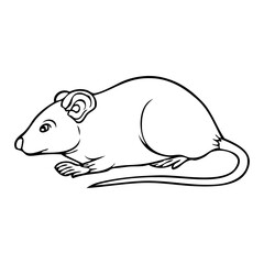 mouse outline vector illustration