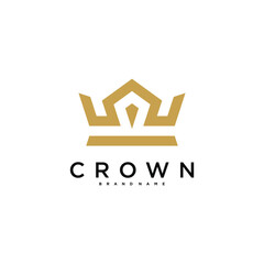 Obraz premium Creative abstrack crown logo design. Premium Vector