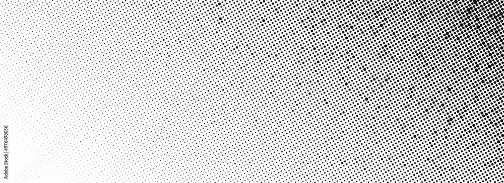 Poster grunge halftone gradient background. faded grit noise texture. black sand particle wallpaper. retro 