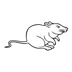 mouse outline vector illustration