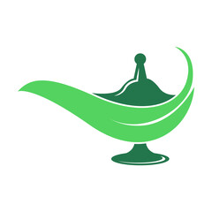 Magic lamp logo icon design