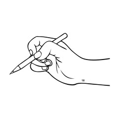 hand writing line vector illustration