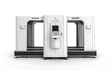 Fototapeta premium CR System isolated on white background. 3D rendering.