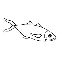 fish line vector illustration