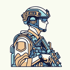 Illustration of a policeman