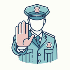 Illustration of a policeman