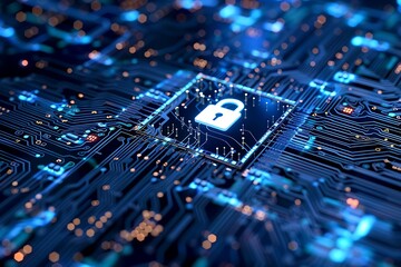 Modern cyber security room with computers, monitors and screens.