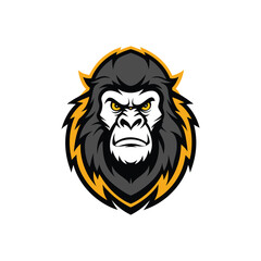 Gorilla head mascot logo design vector. Mascot template for sport team