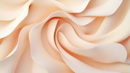 Fototapeta premium Subtle floral arrangement, flowing organic lines, soft lighting, 3D illustration