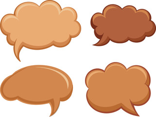 set of speech bubbles