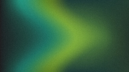 Abstract dark and light green gradient background with grainy texture, wave design, illustration