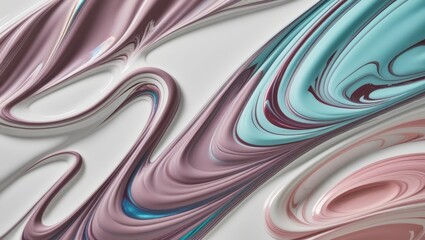 Abstract background of pink, blue, and white paint swirls
