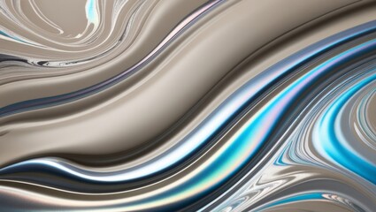 Abstract swirl background with blue, grey, and silver color