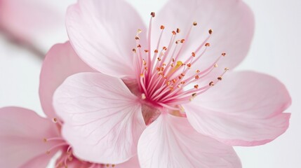 Fototapeta premium Close-Up of a Delicate Pink Flower Blossom