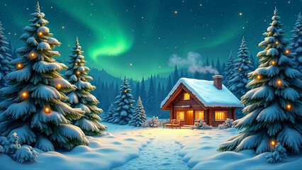 A cozy cabin in the woods with a fireplace