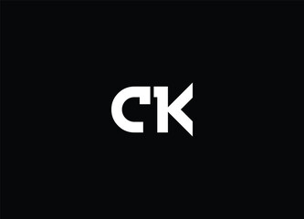 CK initial creative logo design and modern logo