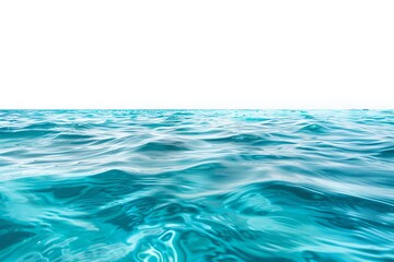 Tropical sea with turquoise waters, isolated on white background, highresolution, summer vacation concept, pristine and inviting, detailed and vivid