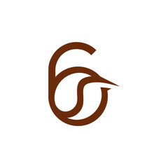 Fototapeta premium A Combination of Alphabets with Coffee or Coffee Beans with a Brown Base Color for Logo Design