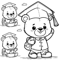 baby bear in the forest coloring book for kids