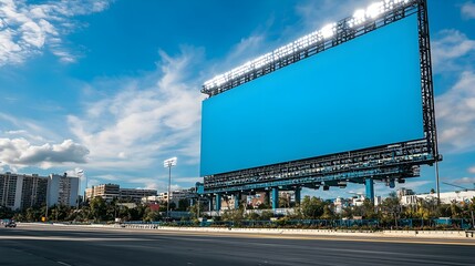 Blank Billboard Urban Cityscape Advertising Mockup