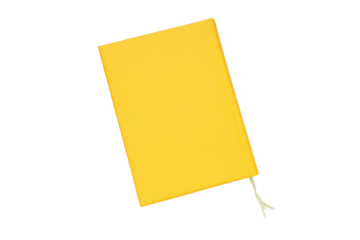 PNG, Yellow book, isolated on white background