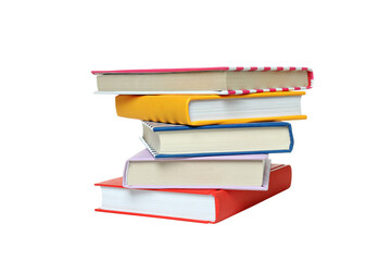PNG,A stack of books, isolated on white background