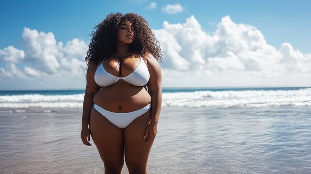 Plus size girl wearing bikini new arrivals