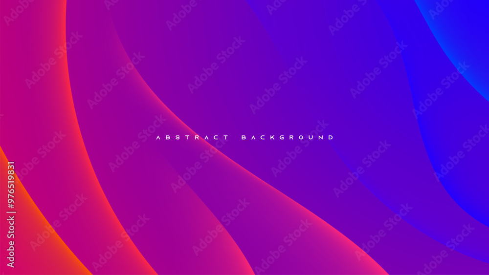 Wall mural colorful gradient abstract background wavy shape design vector.