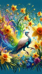 Obraz premium hübscher Pfau