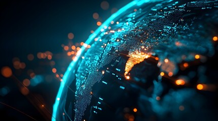 Interconnected Digital Earth with Flowing Data Streams and Global Connectivity