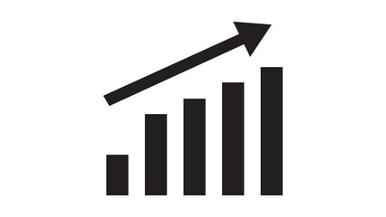 business graph with arrow