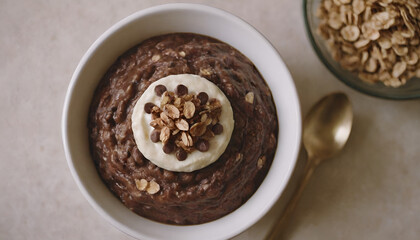 bowl of chocolate oatmeal