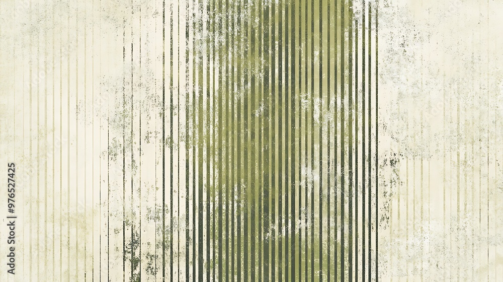 Poster abstract green and white striped background with distressed texture