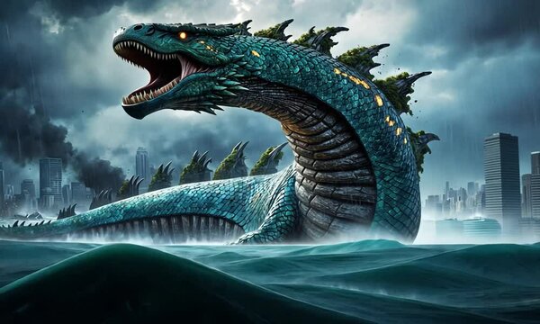 kaiju monster emerged from sea