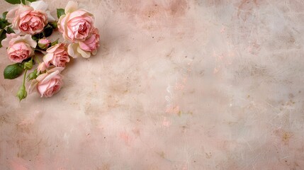 Vintage grunge texture featuring intricate rose patterns, offering a romantic and nostalgic ambiance, perfect for crafting, design projects, or elegant decor.
