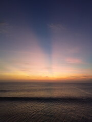 sunset over the sea