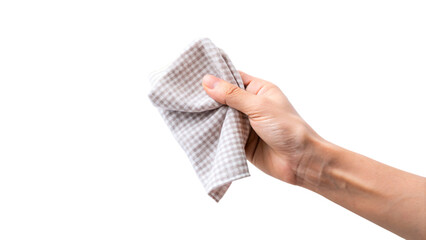 hand holding a cloth