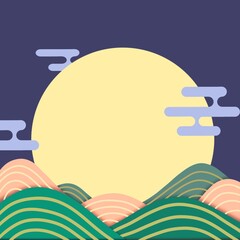 명절,설날,추석,보름달 일러스트