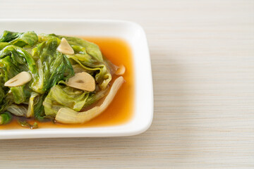 Stir fried Iceberg lettuce with Oyster sauce