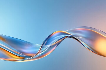 Fototapeta premium Abstract blue and orange wave, representing flow, technology, innovation, movement, and dynamism.