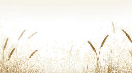 Abstract Wheat Field Background With Copy Space