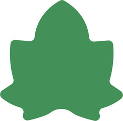 Abstract leaf silhouette simple minimal flat style illustration