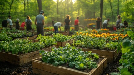 Flourishing Community Garden: Sustainable Urban Agriculture & Environmental Stewardship