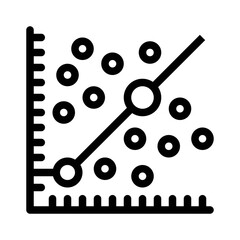 scatter plot line icon