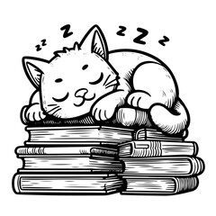 Lazy Cat Activity Illustration Coloring Book 
