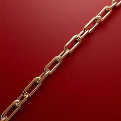 Fototapeta premium gold chain on a red background