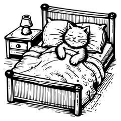 Lazy Cat Activity Illustration Coloring Book 