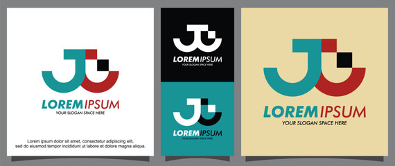 Modern letter J and G logo template